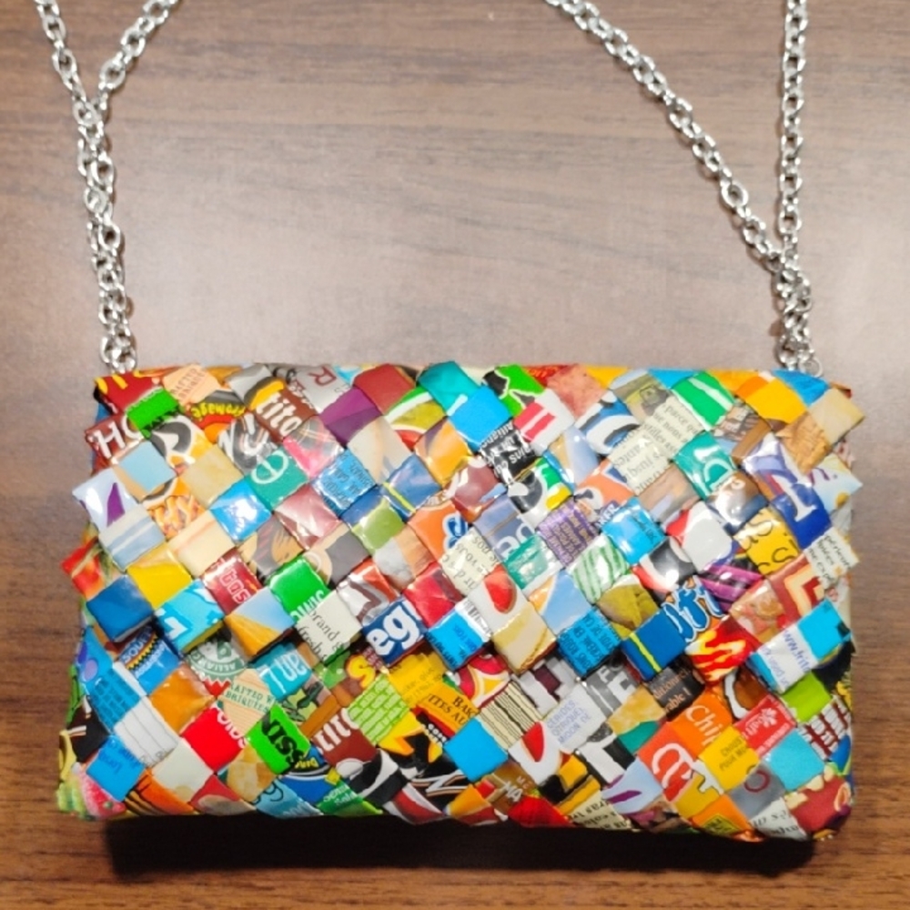 Handmade Upcycled Potato Chip Bag Purse